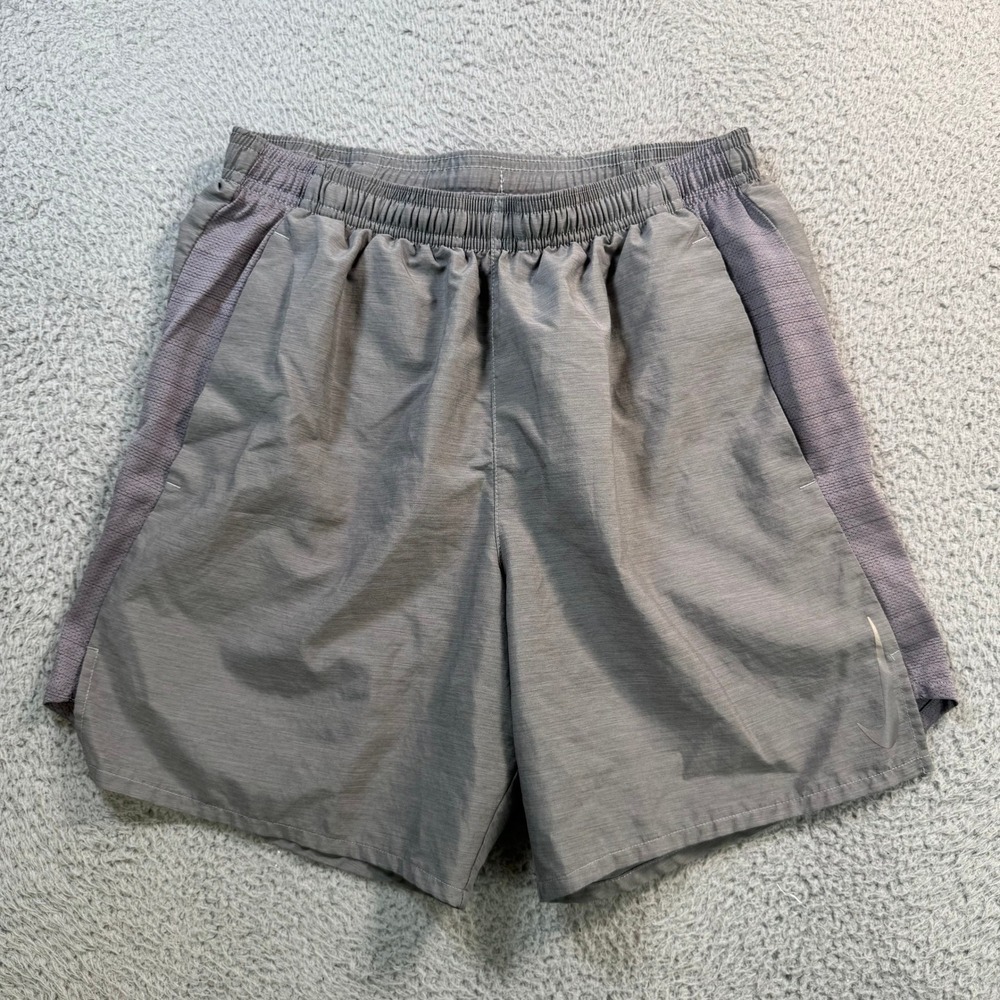 Nike Mens Dri-FIT Challenger Running Shorts Gray Heathered Small 5 Inch Inseam